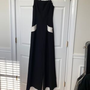 Black Halo strapless jumpsuit. Size 6. NWT